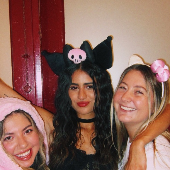 Kuromi Black and Pink Costume Headband - Picture 2 of 4